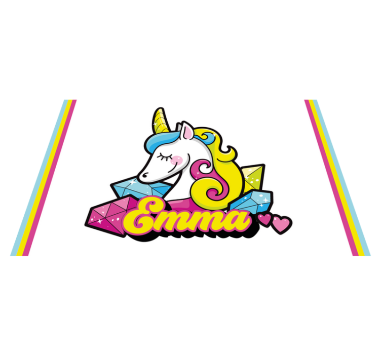 Naproane pentru copii temă cu bijuterii de unicorn - TenStickers