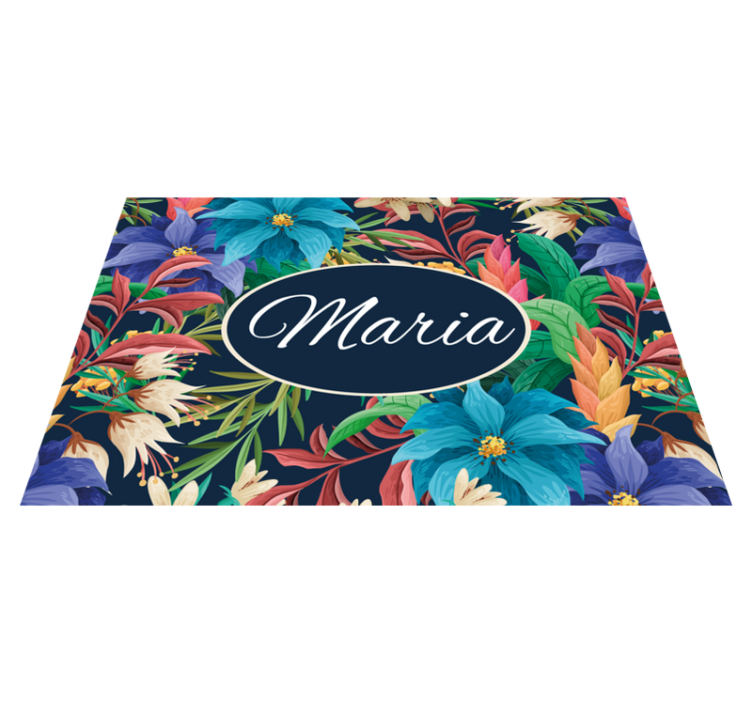 Naproane cu nume platou floral personalizat - TenStickers