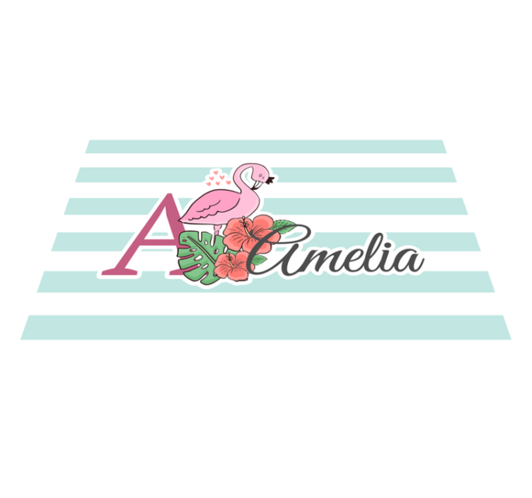 Naproane pentru copii flamingo monogram amelia - TenStickers