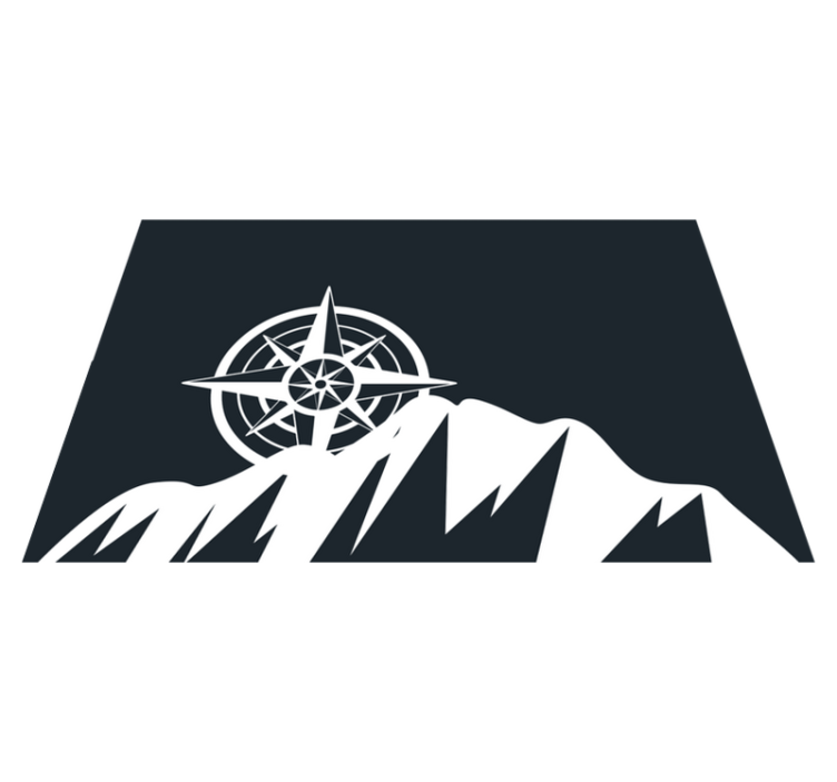 Naproane cu texte design busolă montană - TenStickers