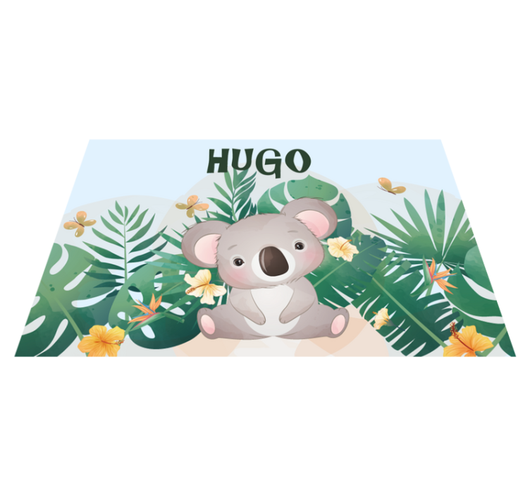 Drăguț koala pentru băiat cu nume copii huse de joc - TenStickers