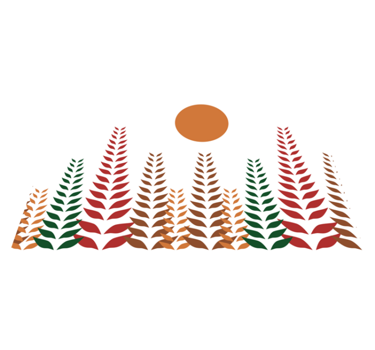 Naproane modern cu motiv frunze stilat - TenStickers