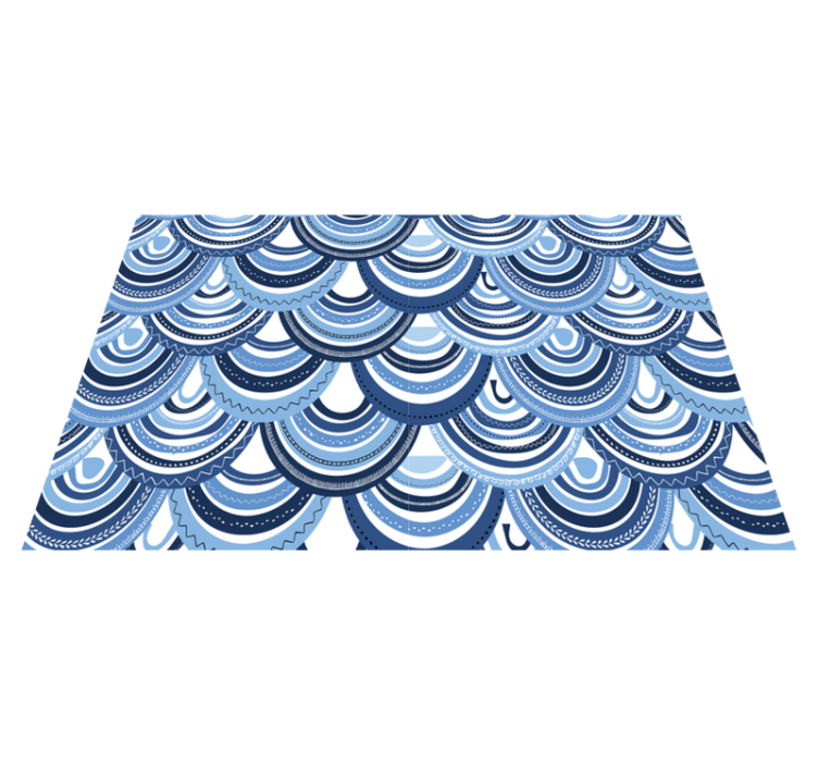 Solzi albaștri model de pește fețe de loc abstracte - TenStickers