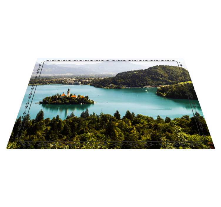 Naproane modern cu vedere liniștită la lac - TenStickers
