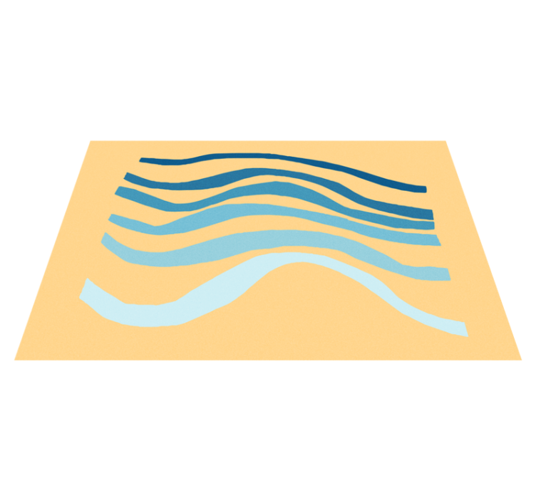 Naproane modern stil cu linii ondulate - TenStickers