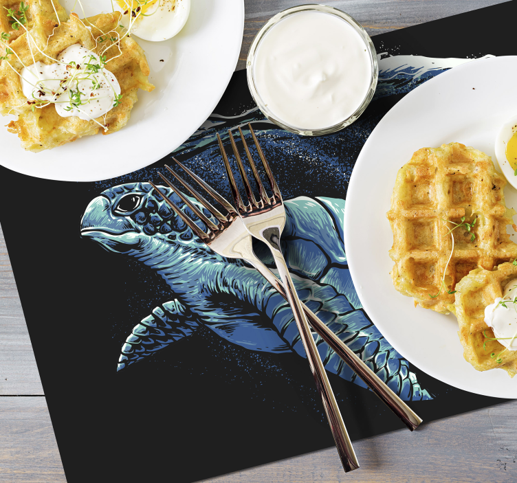 Mână broască țestoasă desen hârtie țesături - TenStickers