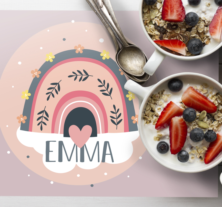 Curcubeu cu nume pentru huse personalizate - TenStickers