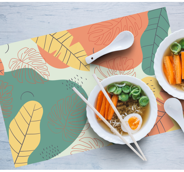 Frunze colorate placemats moderne - TenStickers