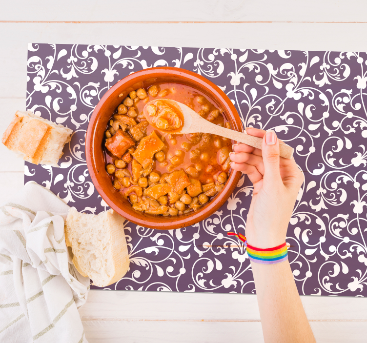 Frunze ornamentale paisley placemats - TenStickers