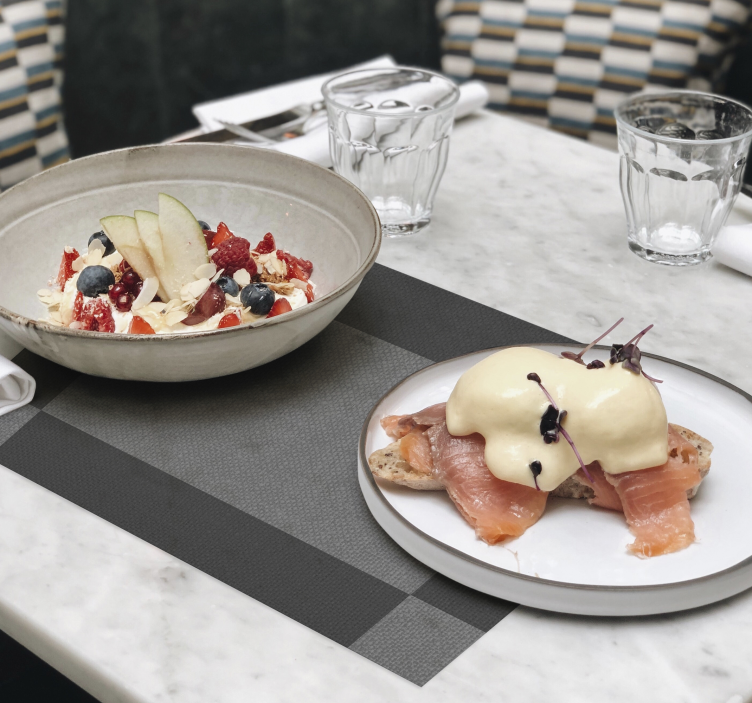 Fundal cenușiu stil elegant placemats elegante - TenStickers