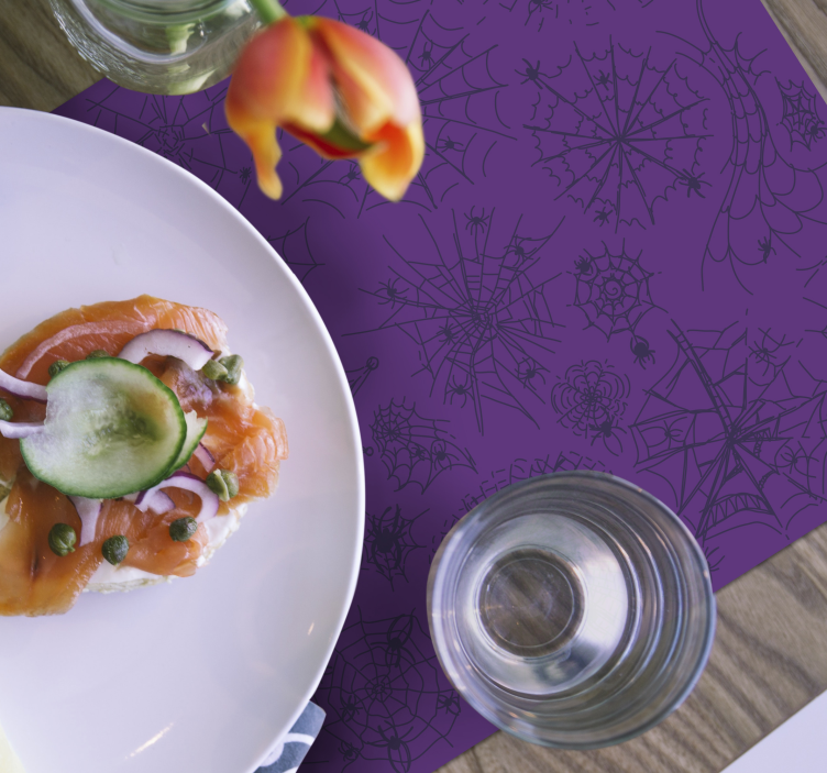 Mov cu păianjen și pânze de masă de halloween - TenStickers