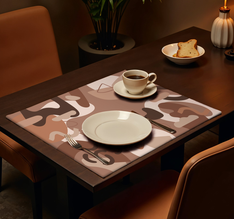 Naproane modern forme abstracte mocha mousse - TenStickers