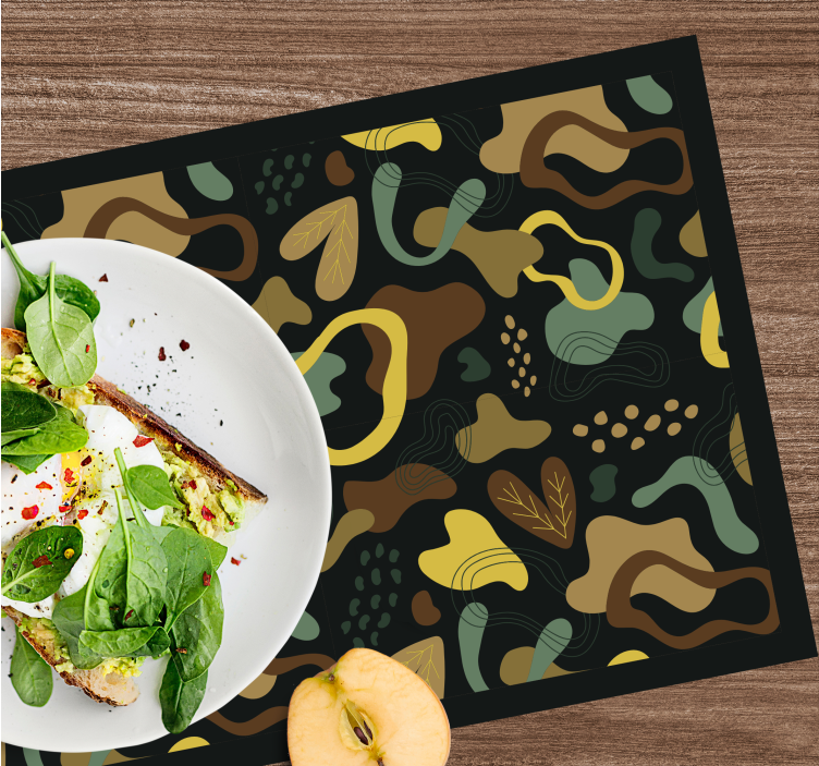 Naproane original Artă abstractă design galben și maro - TenStickers