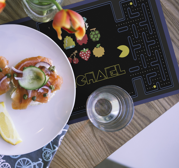 Pac man joc copii placemats - TenStickers