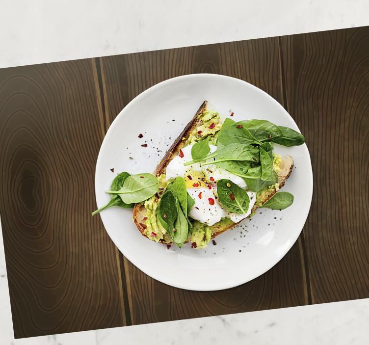 Model de lemn placemats cu tonuri întunecate - TenStickers