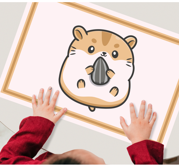 Drăguț hamster desene animate placemats moderne - TenStickers