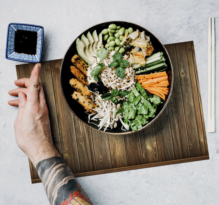 Placi de lemn cu imitatie placute texturate - TenStickers