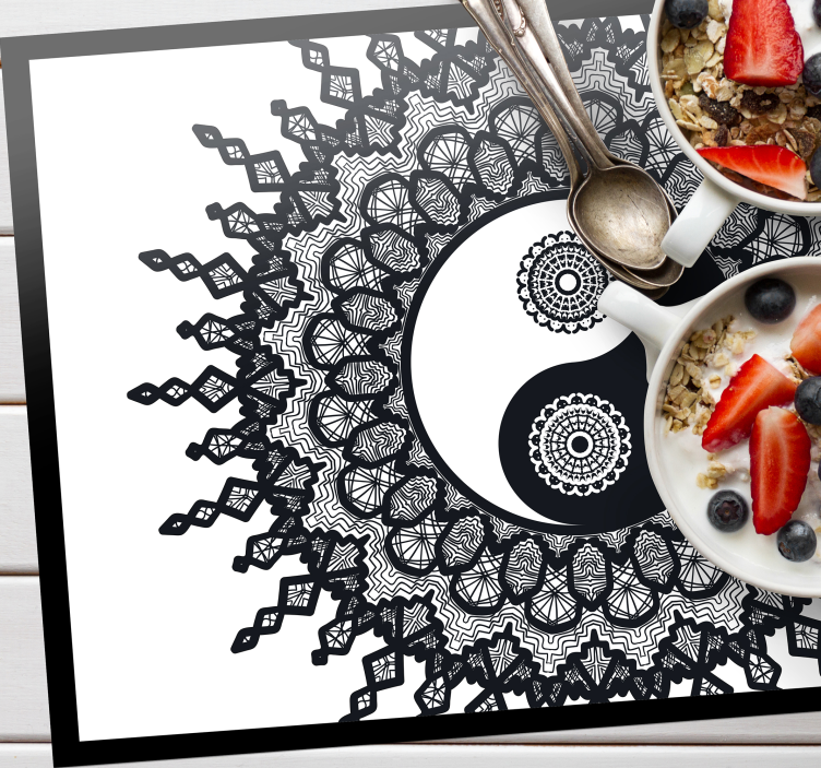 Ying yang paisley placemats - TenStickers