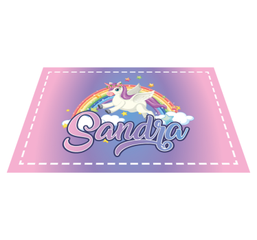 Unicorn frumos personalizabile placemats pentru copii - TenStickers