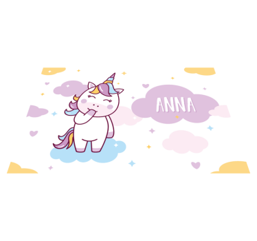 Unicorn plăcuțe de vinil personalizabile pentru copii - TenStickers