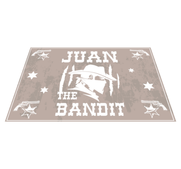 Bandit cu numele de nume placemats de vinil - TenStickers