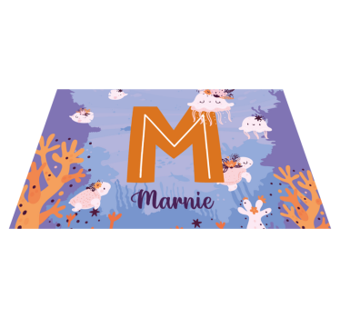Numele literelor inițiale placemats vinil originale - TenStickers