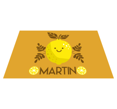 Naproane pentru copii ilustrație cu lămâie fericită - TenStickers