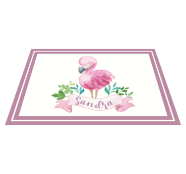Naproane cu nume flamingo cu panglică - TenStickers