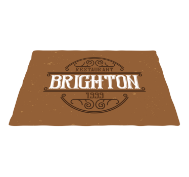 Naproane cu texte logo restaurant brighton - TenStickers