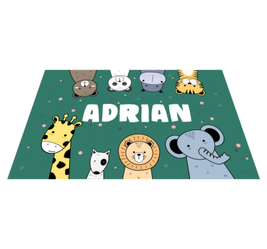 Desene animate pentru animale cu nume de covorașe de masă persona - TenStickers