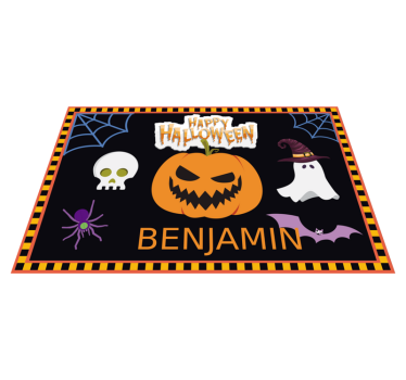 Model de halloween pentru copii cu covorașe de masă pentru nume h - TenStickers