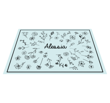 Covoraș de masă personalizat flori mici drăguț - TenStickers