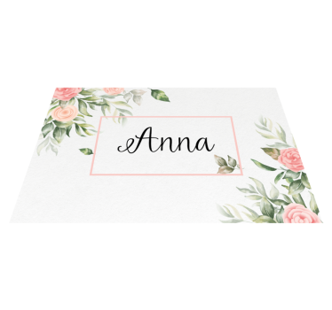 Naproane cu nume suporturi de masă personalizabile florale - TenStickers