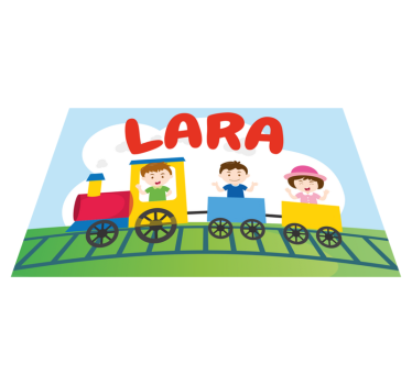Naproane pentru copii ilustrație cu trenulețe - TenStickers
