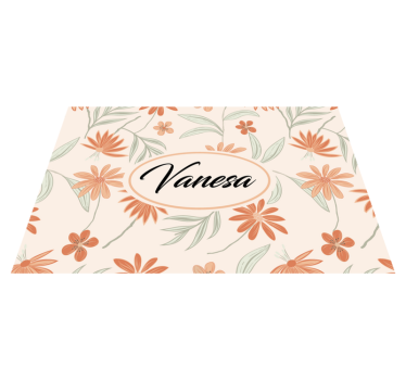 Naproane cu nume aranjament botanic personalizat - TenStickers