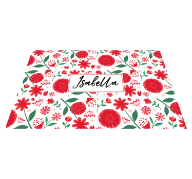 Naproane cu nume artă florală personalizată - TenStickers
