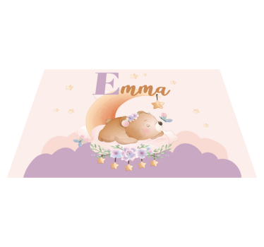 Animale drăguțe poartă cu covor de masă pentru copii - TenStickers