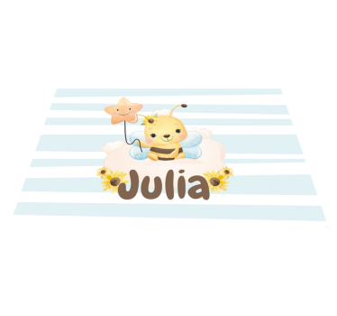 Animale drăguțe albină cu nume copii covor de masă - TenStickers