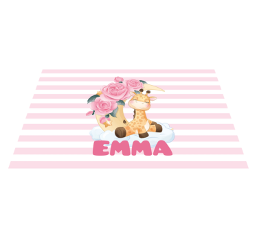 Naproane pentru copii girafa cu trandafiri - TenStickers