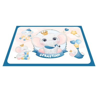 Naproane pentru copii cu ilustrație drăguță de elefant - TenStickers