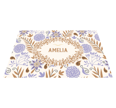 Naproane cu nume model floral - TenStickers