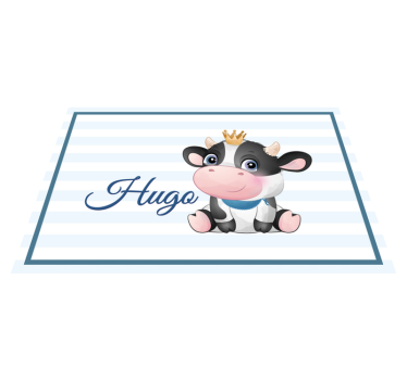 Naproane pentru copii ilustrație cu vacă - TenStickers