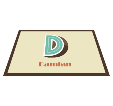 Naproane dreptunghiulare Scrisoare 3d - TenStickers