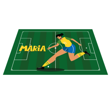 Naproane cu nume Fată fotbalist personalizat - TenStickers