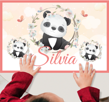 Naproane pentru copii aranjament panda fermecător - TenStickers