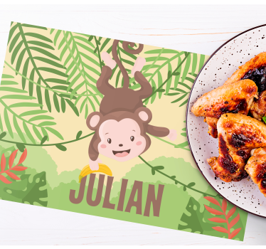 Covorașe de masă personalizate cu maimuță mică - TenStickers