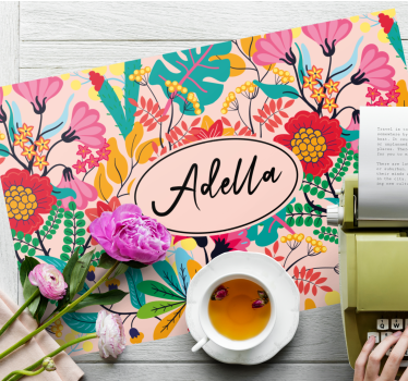 Culori vintage design flori rogojini de masa personalizate - TenStickers