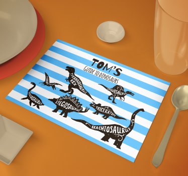 Dinozauri cu nume personalizate covoare de masă - TenStickers
