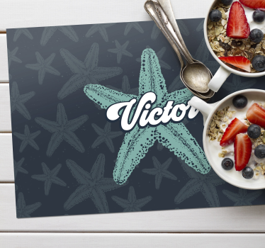 Naproane cu nume accent personalizat cu stea de mare - TenStickers