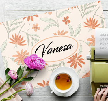 Naproane cu nume aranjament botanic personalizat - TenStickers
